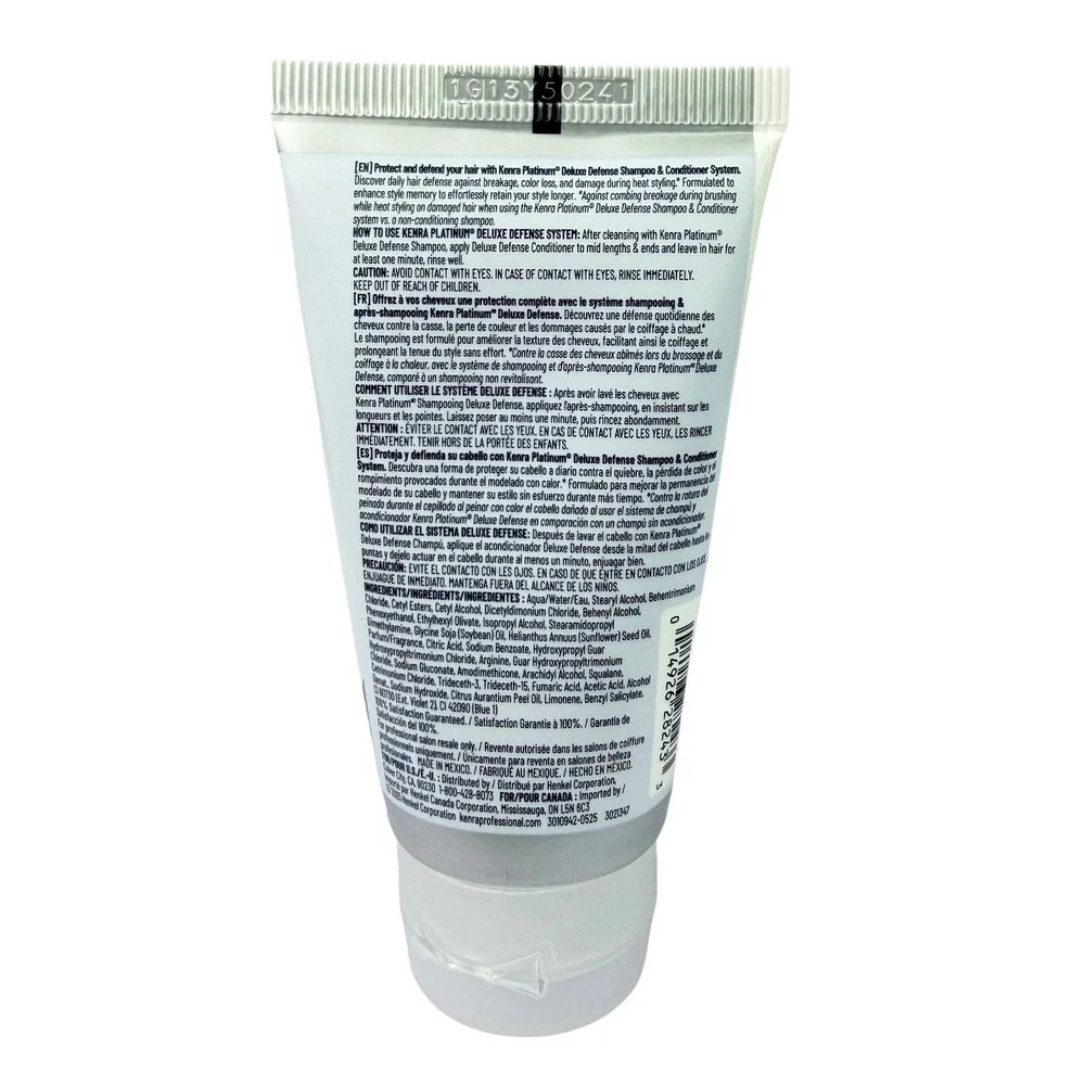 Kenra Platinum Deluxe Defense Shampoo and Conditioner Set 3pc Travel Size 1.7oz
